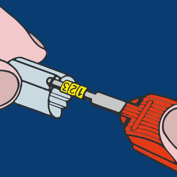 Una volta prelevati gli elementi siglanti si inseriscono nella cava del tubetto
